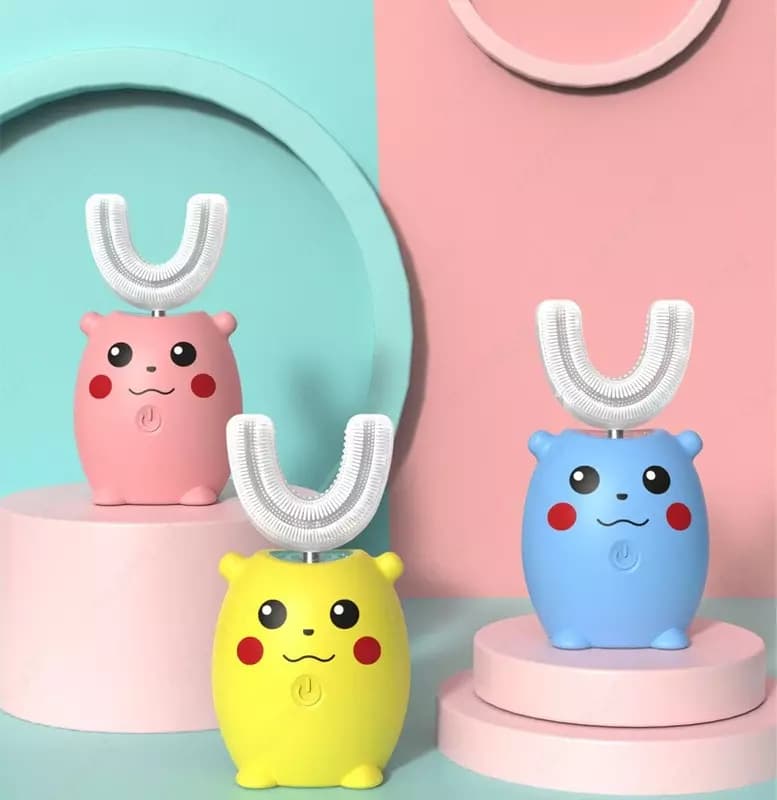 U-образная детская ультразвуковая электрическая зубная щетка Nabi kids — 7