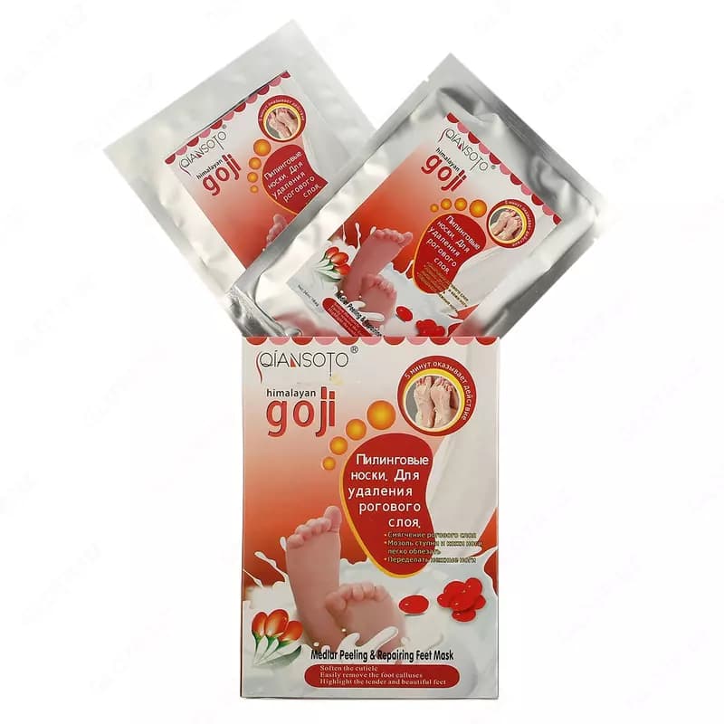 Goji Qiansoto пилинговые носки для удаления рогового слоя кожи ноги — 3