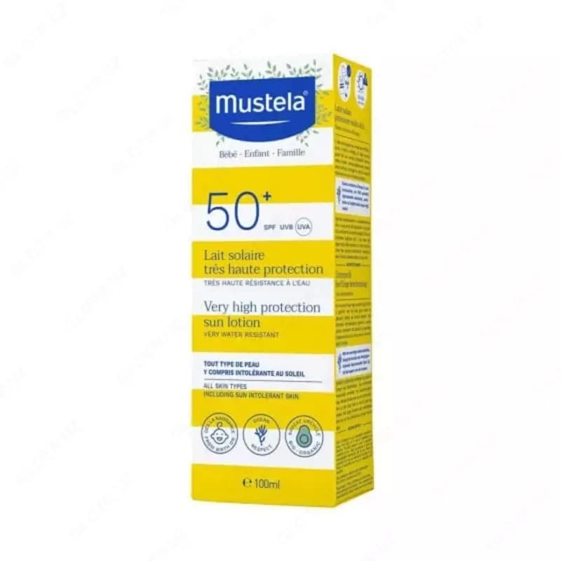 Солнцезащитный лосьон с высокой степенью защиты ”Mustela” SPF50+ (40 мл) Франция — 1