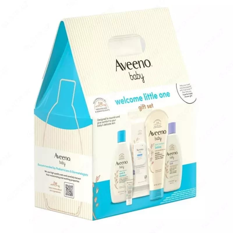 Подарочный набор ( по уходу за детской кожей) ”Aveeno Baby” Welcome Little One, питательный овес — 1