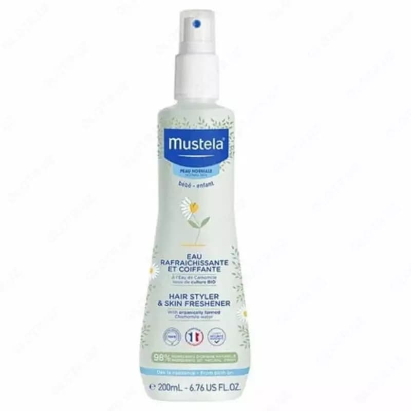 Мягкий спрей для волос и тела новорожденных ”Mustela” Bebe (200 мл) Франция — 1