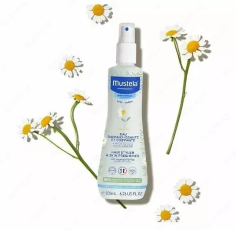 Мягкий спрей для волос и тела новорожденных ”Mustela” Bebe (200 мл) Франция — 2