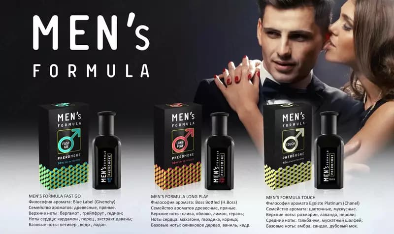 Туалетная мужская вода Men's Formula Touch с феромонами — 3