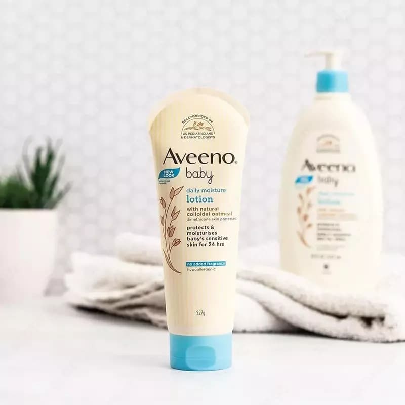 Детский ежедневный лосьон ”Aveeno Baby” Daily Moisture Lotion, увлажняющий гипоаллергенный с натуральной овсянкой для чувствительной кожи ма... — 2