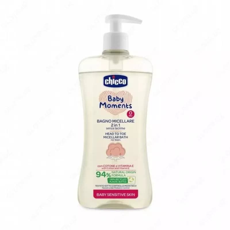 Детский шампунь CHICCO BM HEAD TO TOE MICELLAR BATH 500ML — 1