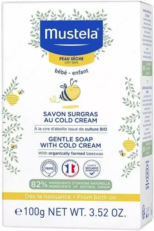 Очищающее мыло ”Mustela” с холодным кремом (100 гр.) Франция — 1