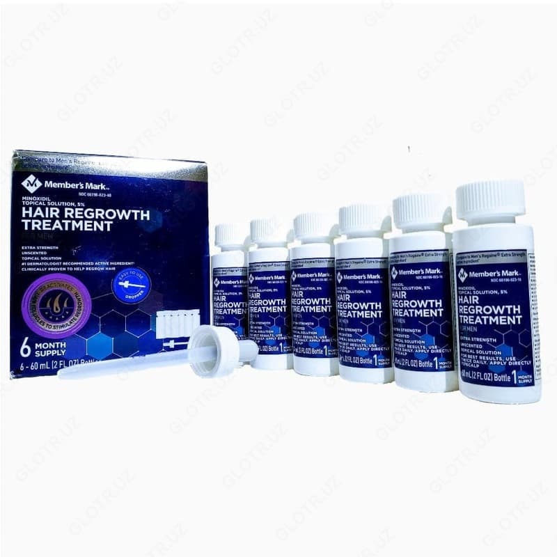 Миноксидил (minoxidil) Member's Mark для роста бороды и волос — 5