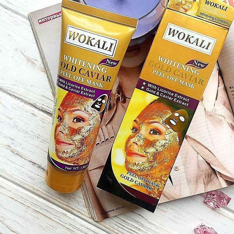 Золотая маска Wokali Whitening Gold Caviar Peel Off Mask — 3