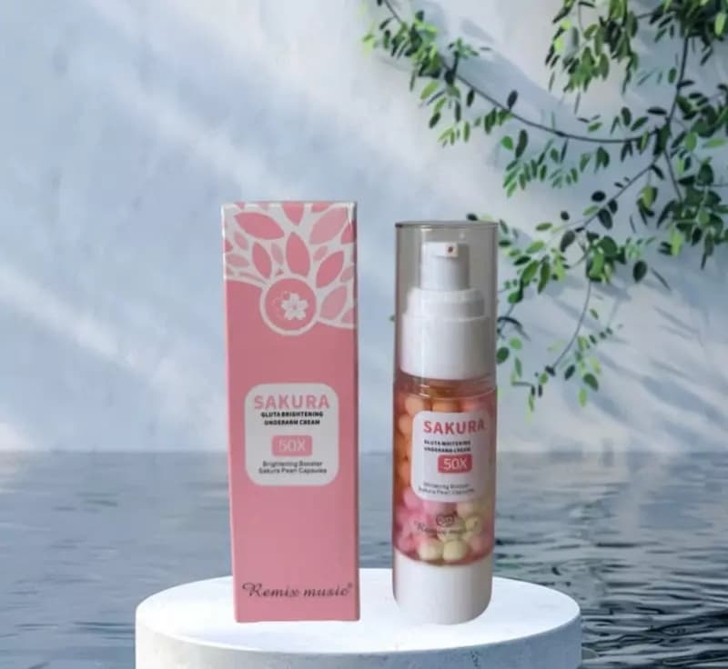 Крем для отбеливания подмышек "Sakura Gluta" Brightening Underarm Cream, 30гр. — 2