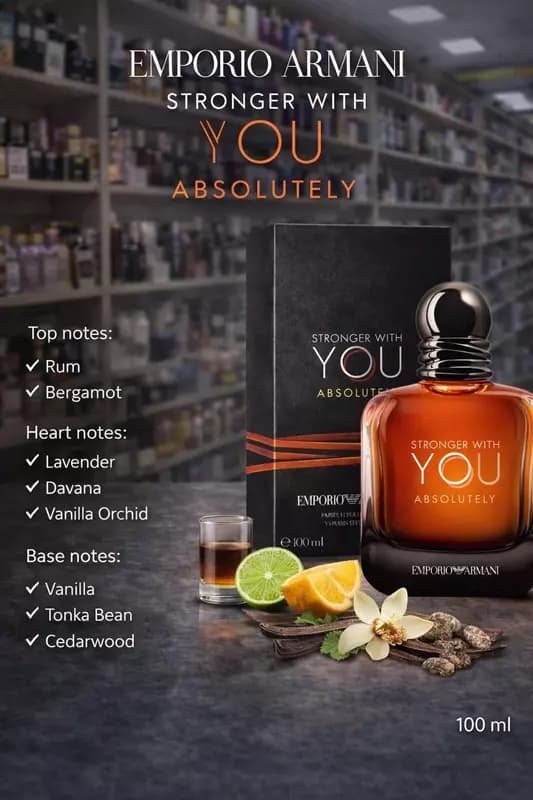 Парфюмерная вода для мужчин "Emporio Armani" Stronger With You Absolutely, 100 мл — 3