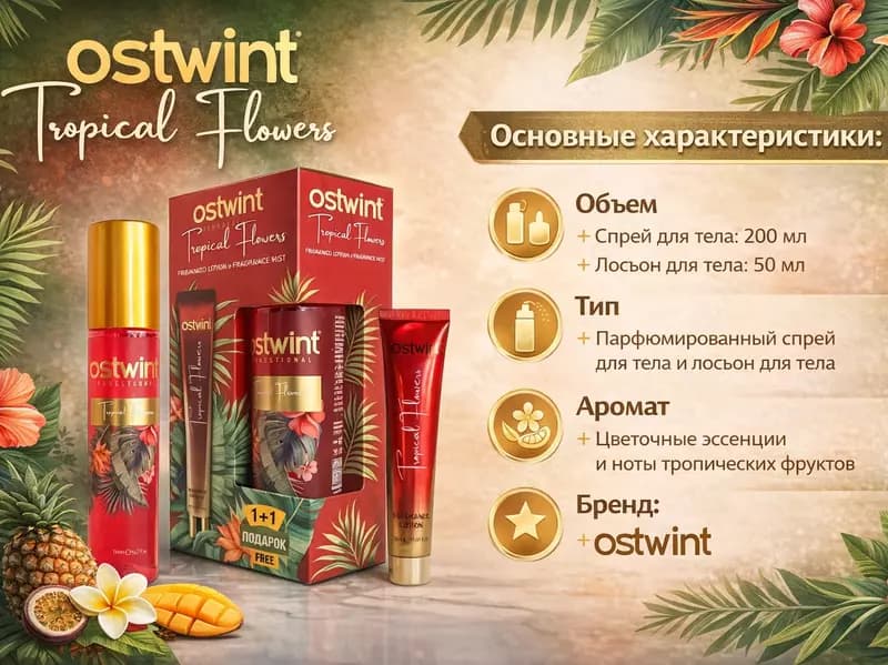 Набор для ухода за телом Ostwint Tropical Flowers — 1