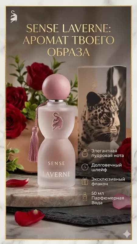Парфюмерная вода Laverne Sense с нотами розы и мускуса — 1