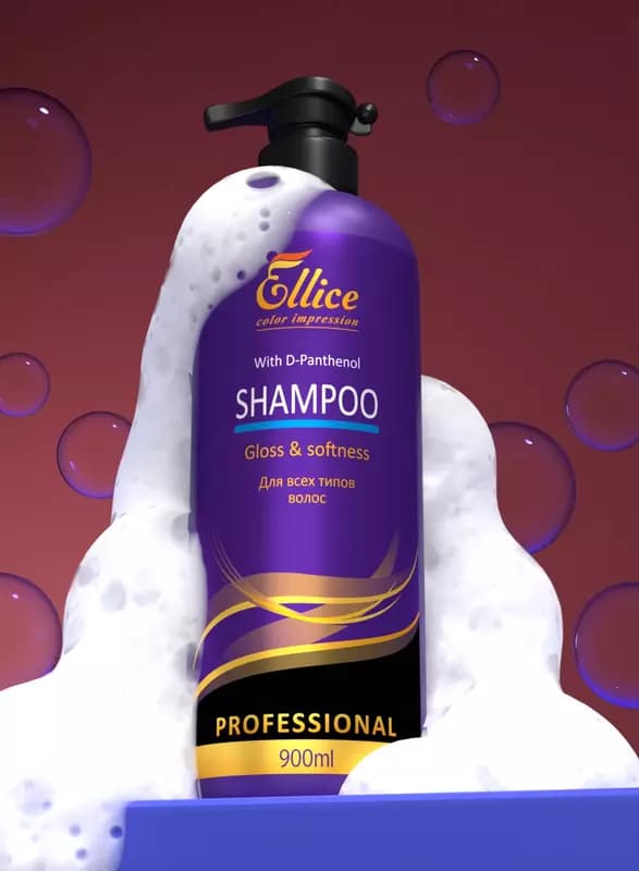 Шампунь с D-пантенолом “Gloss & Softness” (900 мл) — 2