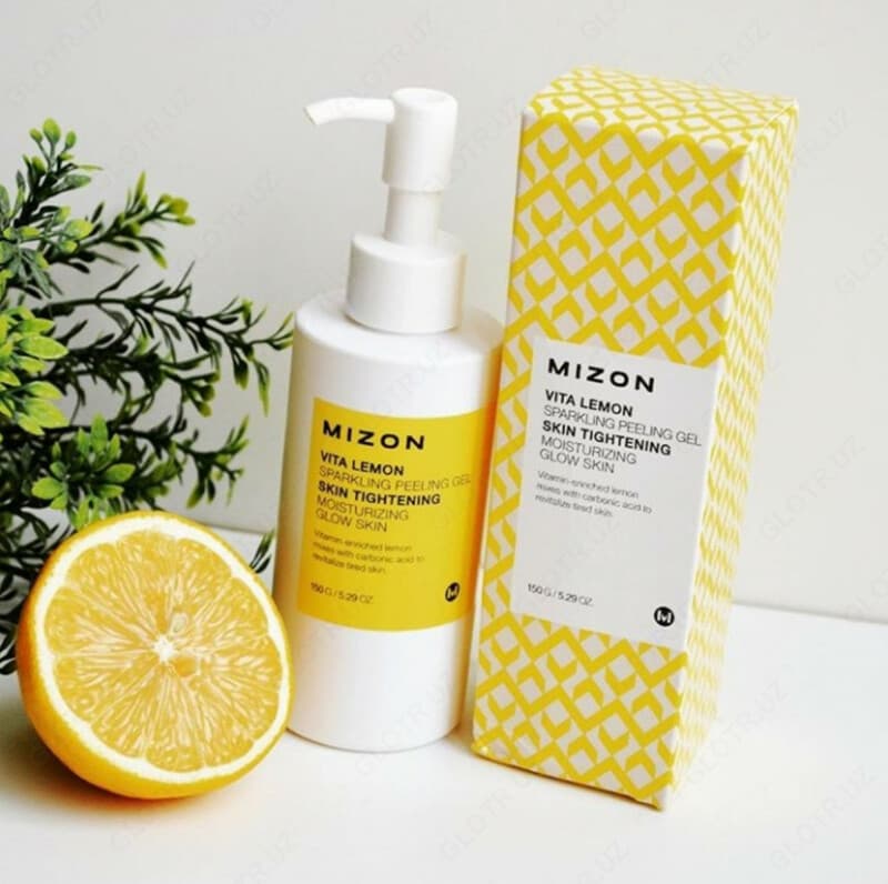 Эффективный пилинг-гель для лица Mizon Vita Lemon Sparkling Peeling Gel 150 мл — 2