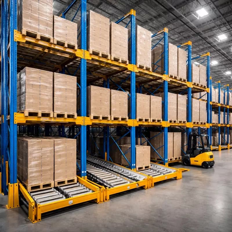 Гравитационные паллетные стеллажи — 1