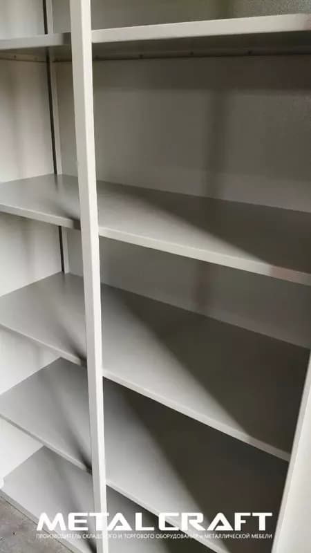 Металлический шкаф (двухдверный) для документов "Metalcraft" 6 полок, 1000х400х2000 мм — 4