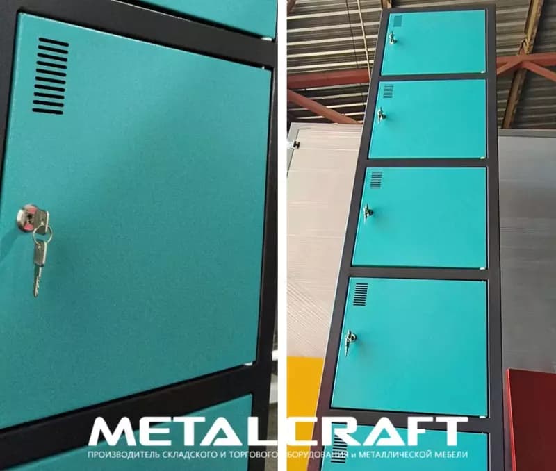 Металлический шкаф для одежды "Metalcraft" 5 ячеек, 1950x400x400 мм — 3