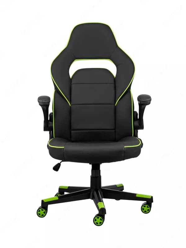 Игровое кресло 2E GAMING HEBI Black/Green — 1