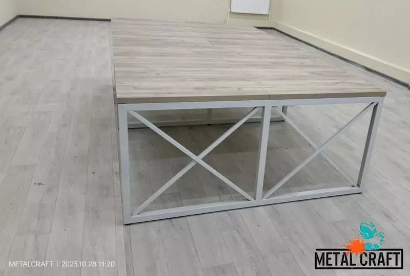 Комбинированный офисный стол (металл, дерево) "Metalcraft" Лофт (Ассортимент) — 3