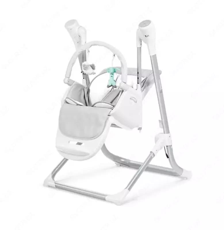 Стульчик для кормления и качели 2-в-1 ”Jikel” Comfort JK803333-90 (Франция) Серый — 2