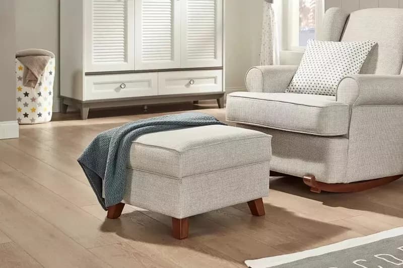 Мягкий пуф Almila Life "Comfy" (Турция) Белый/коричневый — 3