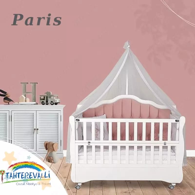 Роскошная кроватка Paris🇹🇷 с маятником от турецкого производителя Tahterevalli — 2