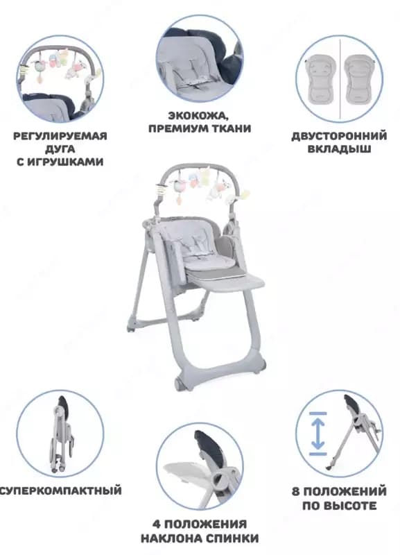 Стульчик для кормления Chicco Polly Magic Relax — 3