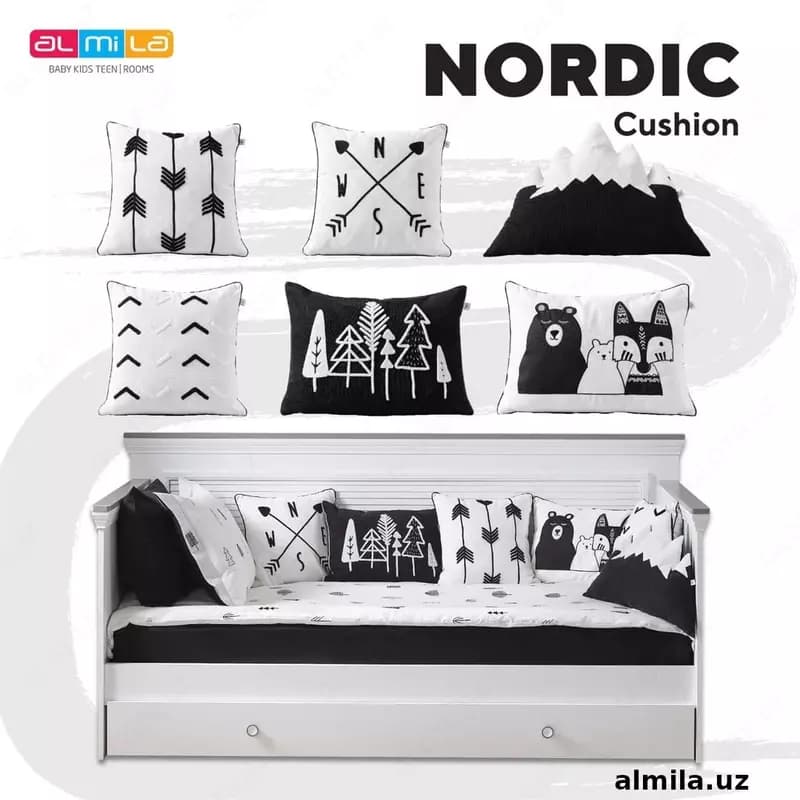 Кроватка-диванчик со съемным бортиком Nordic toddler ALMILA 🇹🇷 Турция — 6