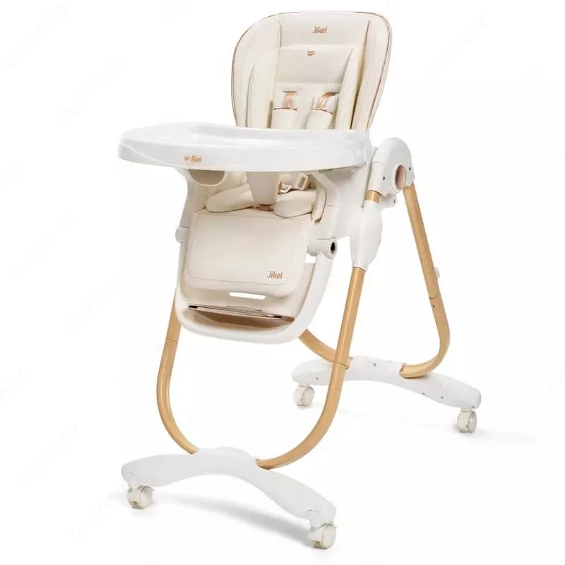 Детский стульчик для кормления ”Jikel” Nobel Highchair Creamy Beige, от 6 мес. до 3 лет (NEW) — 1