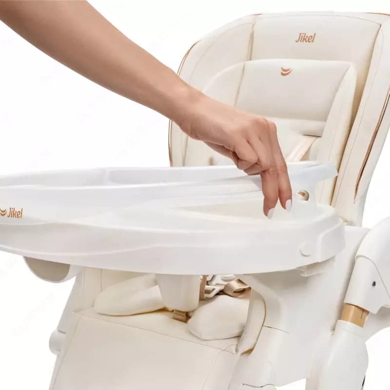 Детский стульчик для кормления ”Jikel” Nobel Highchair Creamy Beige, от 6 мес. до 3 лет (NEW) — 7