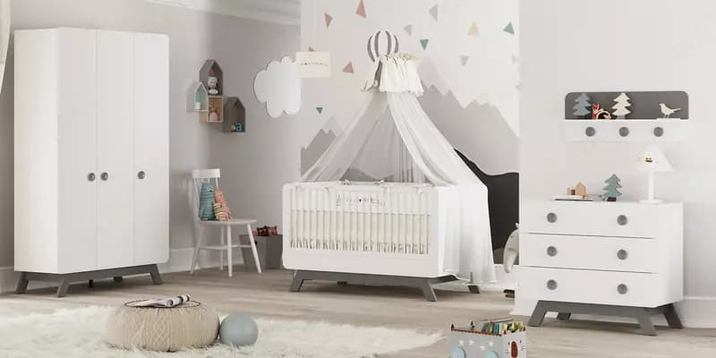 Мебель для новорождённых "BABY CUTE" (серая) Турция — 1