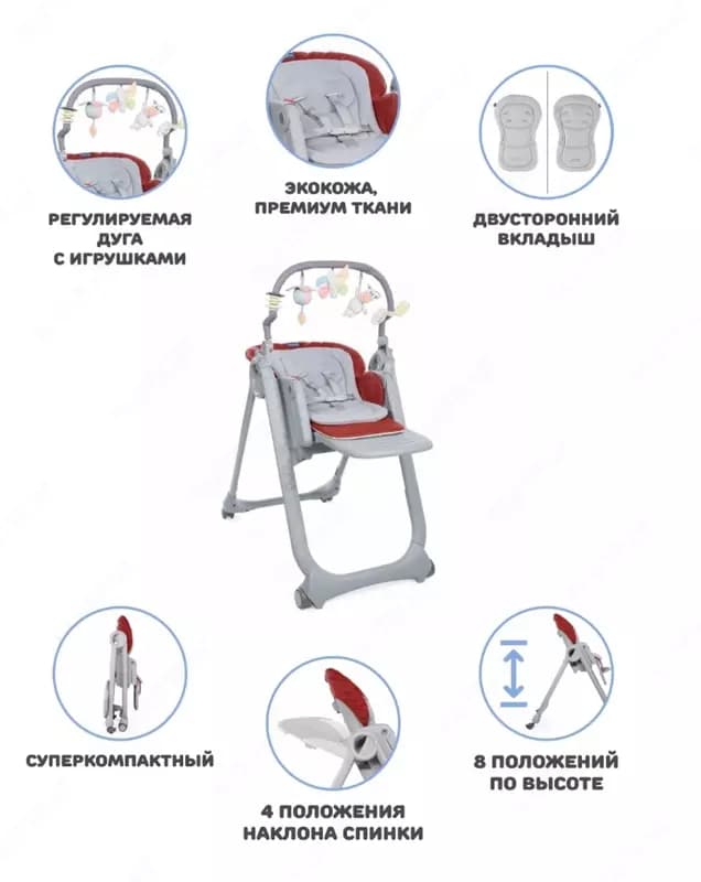 Стульчик для кормления Chicco Polly Magic Relax — 2