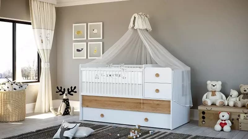 Выдвижной модуль для детской кроватки Almila Baby Cute Oak (80x175 см) — 2