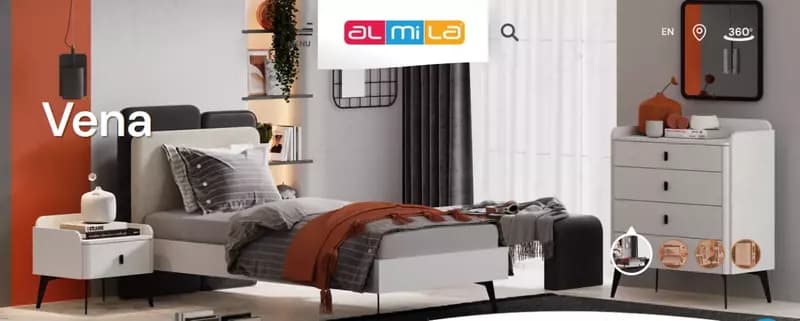 Подвесной настольный модуль Almila "Vena" 121.6 х 24.8 х 30.9 см (Турция) Белый — 5