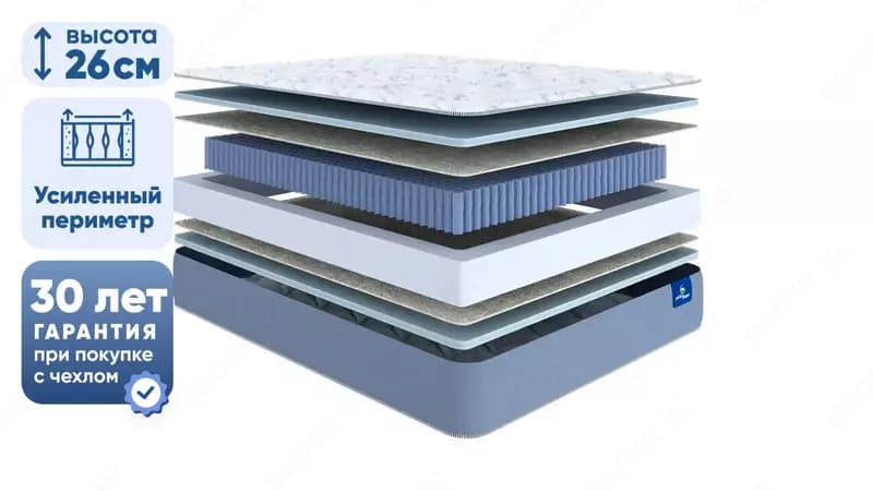 Матрас аскона Serta Denver Hard 160x200 — 3