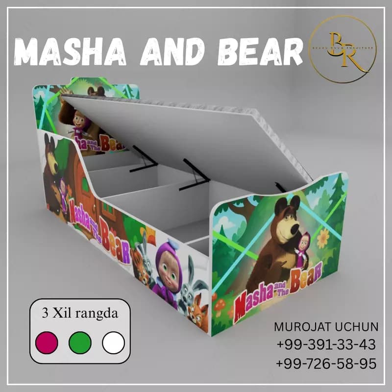 Детская кравать-MASHA and BEAR — 3