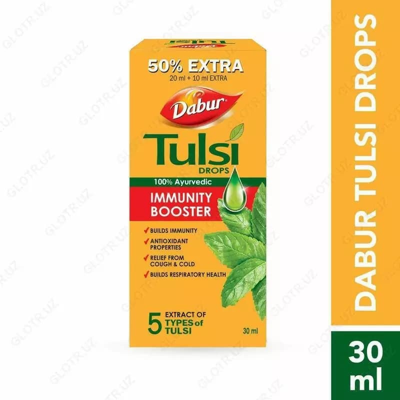 Dabur Tulsi Drops – противовирусные капли для повышения иммунитета — 1