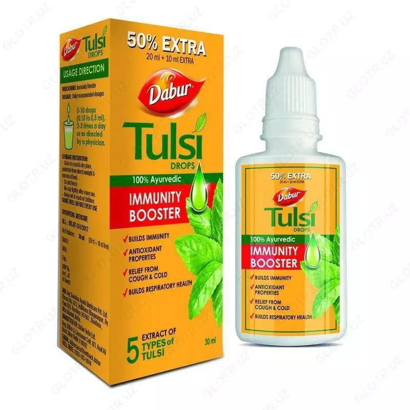 Dabur Tulsi Drops – противовирусные капли для повышения иммунитета — 2