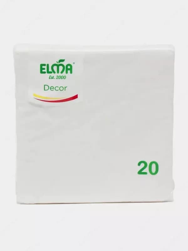 Декоративные бумажные салфетки ”Elma” Decor, 33 х 33 см, 20 шт. (Цв. ассорти) — 1
