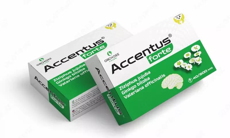 БАД ACCENTUS Forte 500 мг 40 капсул, капсулы от бессонницы и для улучшения работы нервной системы — 2