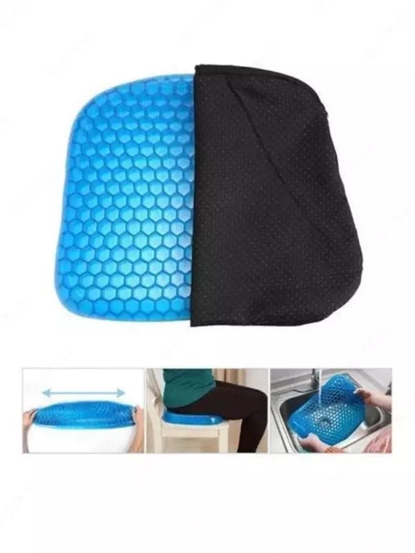 Гелевая ортопедическая подушка Egg Sitter для сидения (38,5*34*3,5 см) — 3