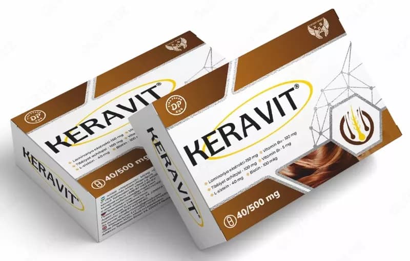 БАД KERAVIT 500 мг 40 капсул, капсулы для укрепления волос и предотвращения их выпадения — 2