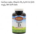Витамины ”Carlson Labs, Витамин D3”
