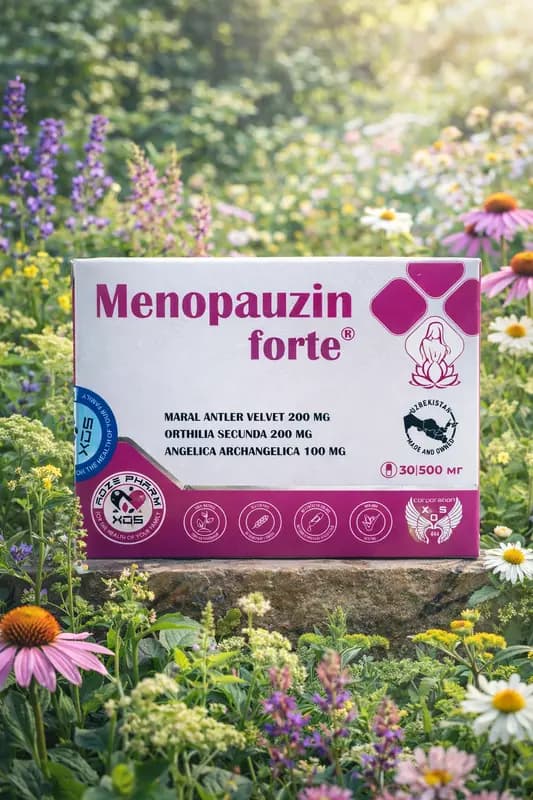 БАД Menopauzin Forte 500 мг 40 таблеток, капсулы для женского здоровья — 3