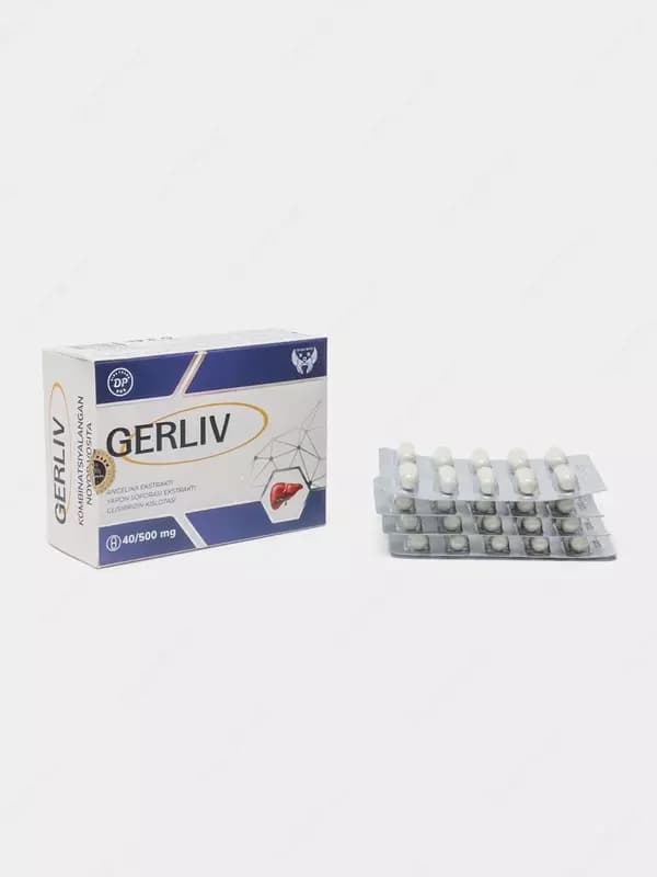 БАД GERLIV 405 мг 40 капсул, капсулы для профилактики заболеваний печени — 3
