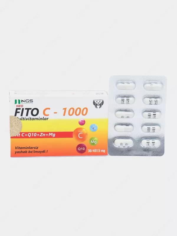 БАД Neo FITO C-1000 500 мг 30 капсул, поливитаминно-минеральный комплекс в капсулах — 4