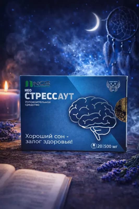 БАД Neo STRESSAUT 500 мг 20 капсул, капсулы для снятия стресса и улучшения работы нервной системы — 2