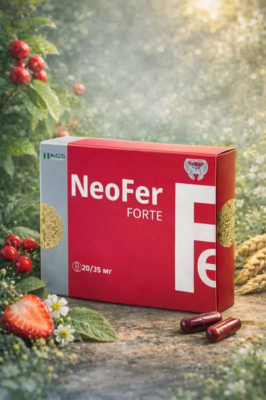 БАД NeoFer Forte 500 мг 20 капсул, капсулы для повышения уровня гемоглобина и профилактики анемии — 2