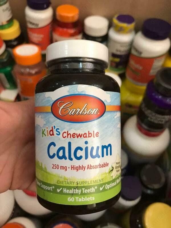 Витамины ”Carlson Labs, Жевательные таблетки с кальцием для детей, с натуральным ванильным вкусом” — 1