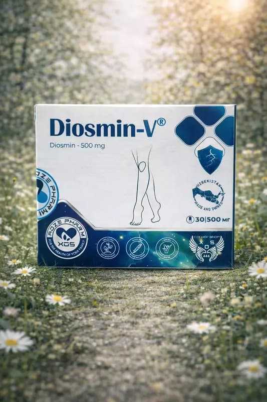 БАД Diosmin-V 500 мг 30 капсул, капсулы для улучшения кровообращения и повышения тонуса сосудов — 2